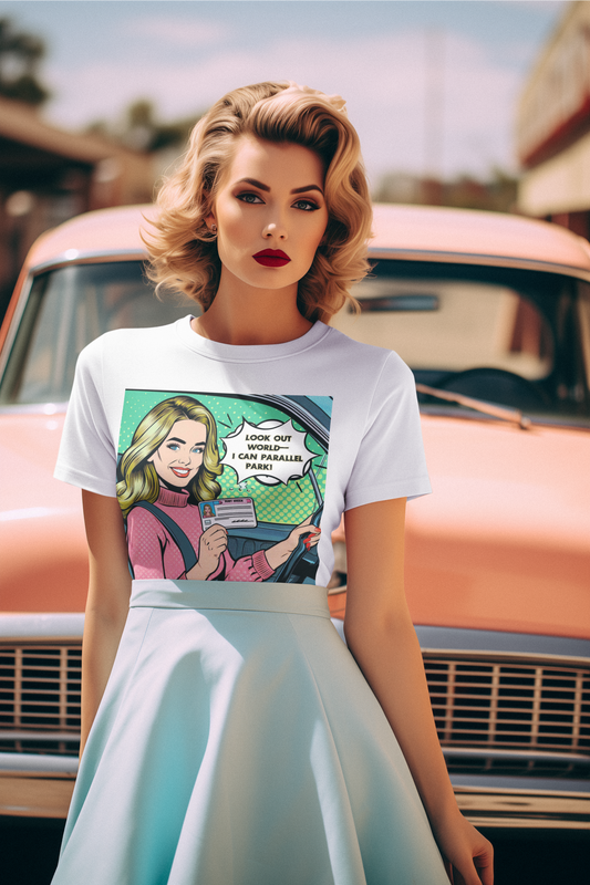 Pop Art Style Driving Test T-Shirt