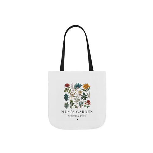 Personalised Floral Canvas Tote Bag — Mum's Garden Gift for Mum - AlleyCrafters