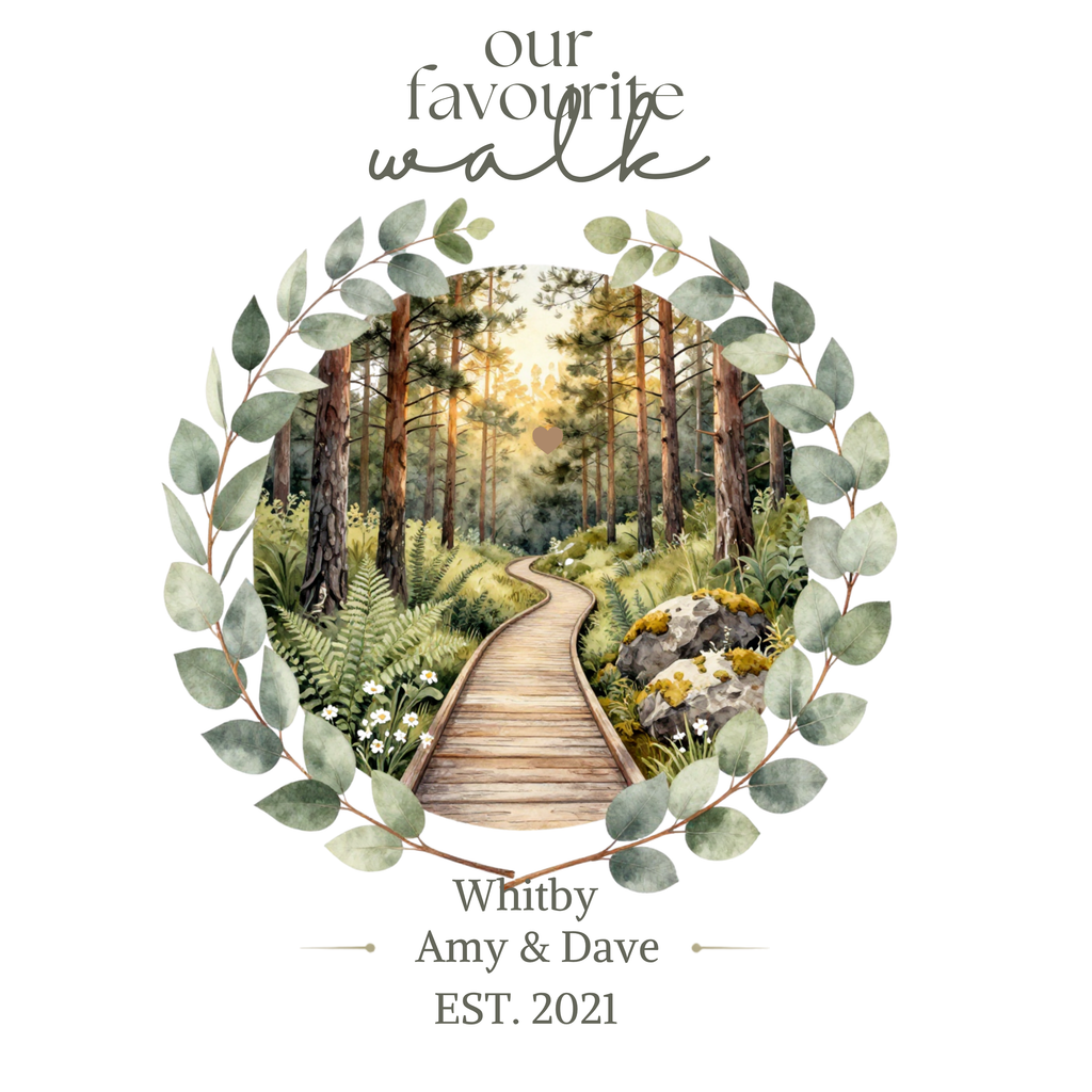 Personalised Our Favourite Walk Mug | Watercolour Keepsake Gift