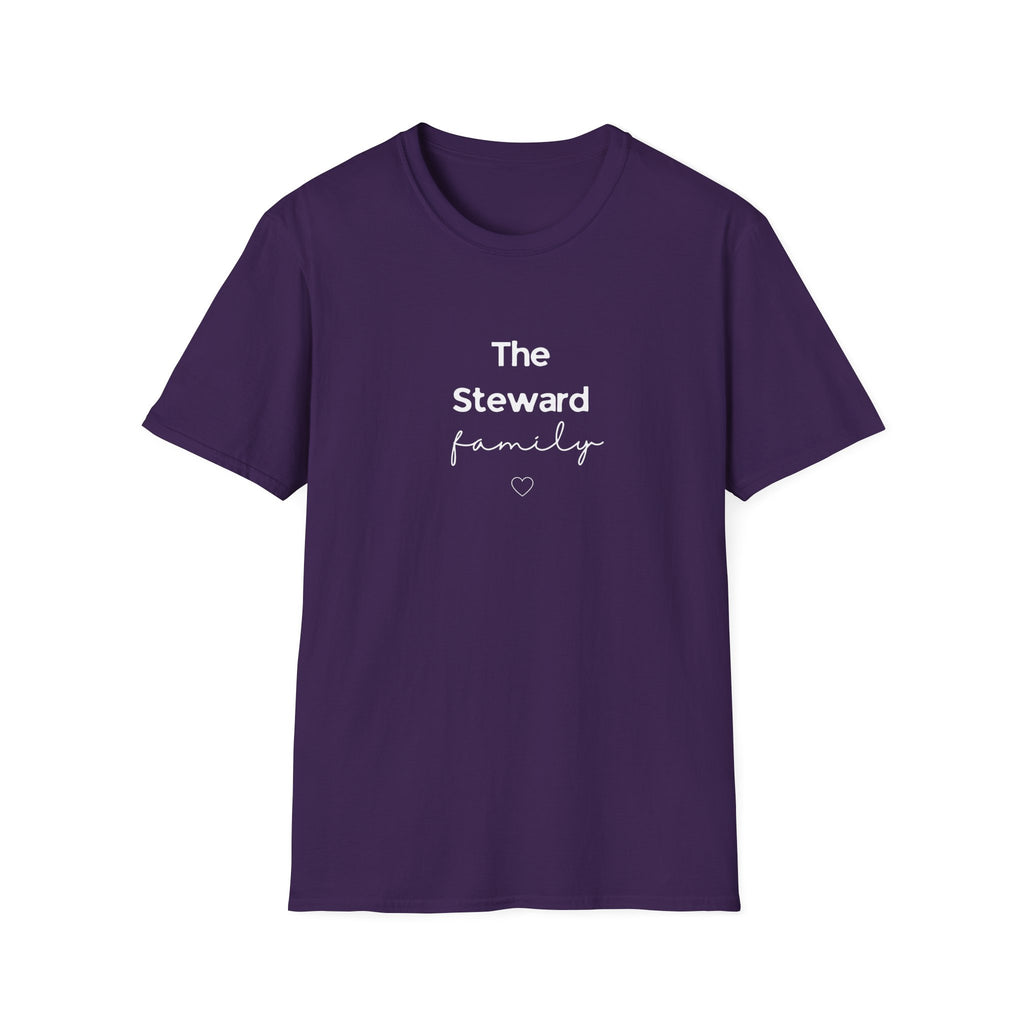 Family T-Shirt | Personalised Script Tee | Custom Last Name Gift