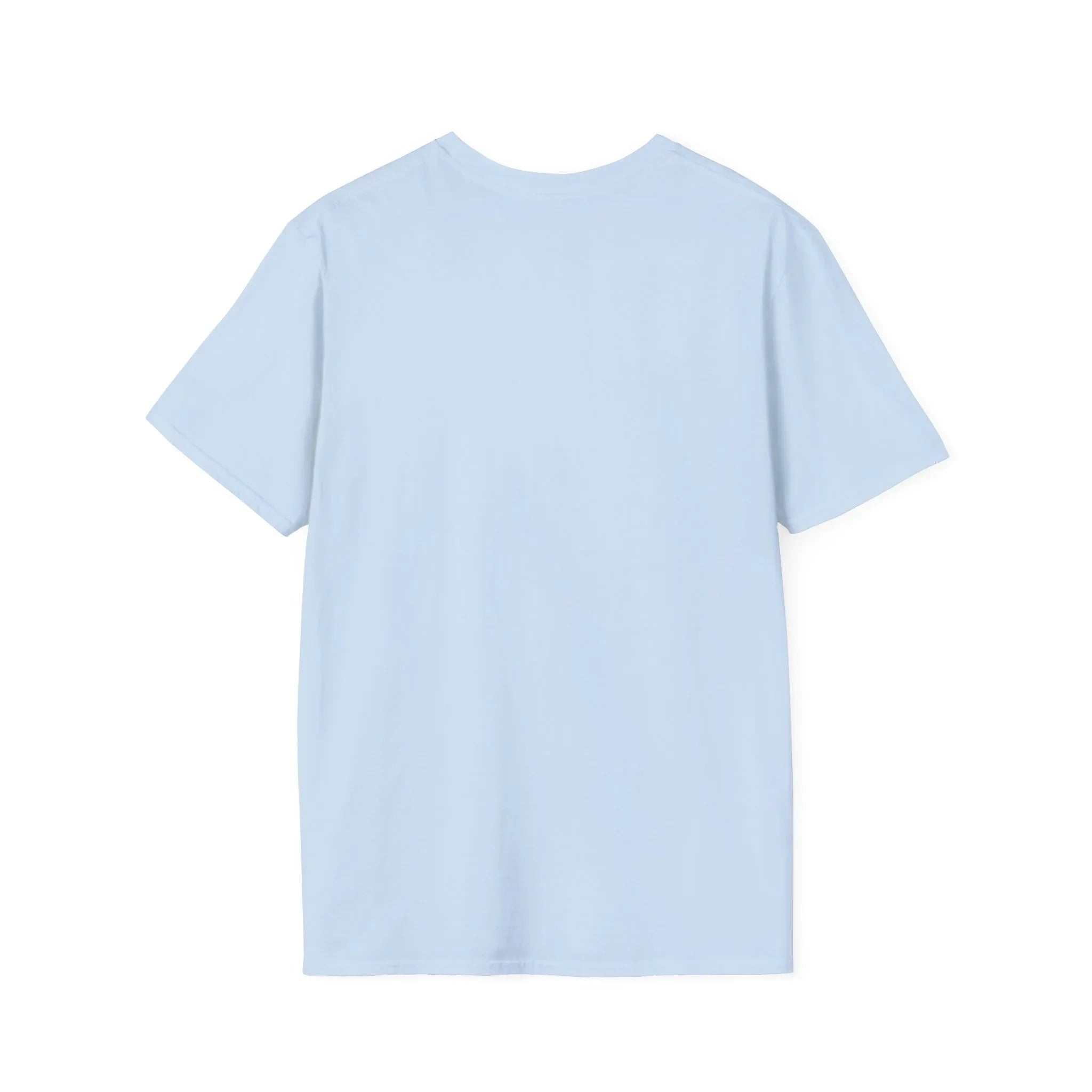 Light blue T-shirt with crew neck, plain front