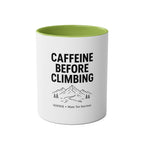 Personalised Climbing Mug – Caffeine Before Climbing