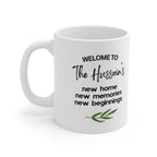 Welcome to the Hussains' New Home Mug — Personalised New Home Gift