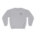 Personalised sweatshirt in light gray with front text "BFF" and small Est date