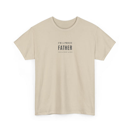 Proud Father T‑Shirt — "I'm a Proud Father" Minimalist Tee for New Dads & Father's Day
