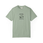 Light green t-shirt with Mentally Off the Grid mountain graphic