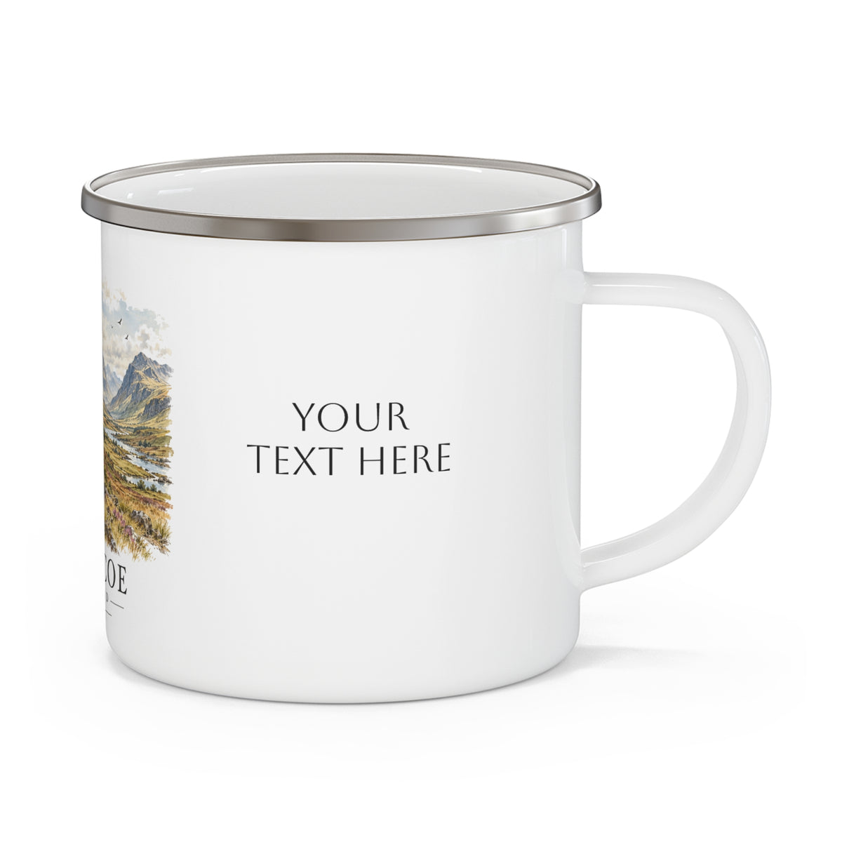 Personalised Glencoe Enamel Camping Mug, 12oz