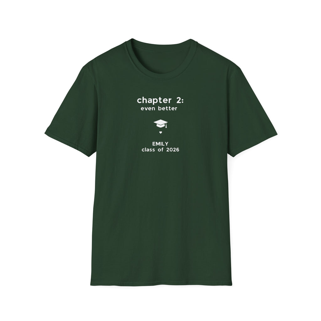 Graduation T-Shirt — "Chapter 2: even better" Personalized Class of 2026
