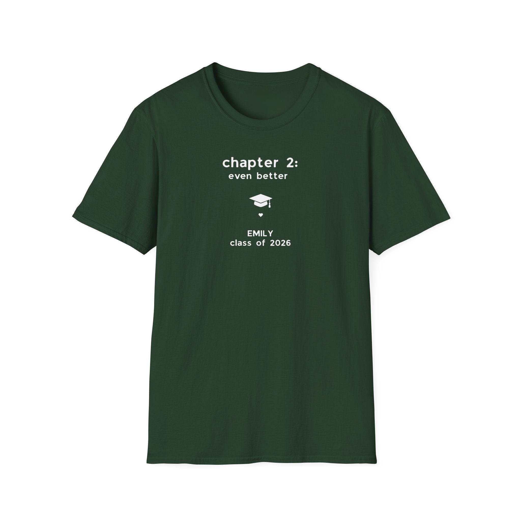 Graduation T-Shirt — "Chapter 2: even better" Personalized Class of 2026