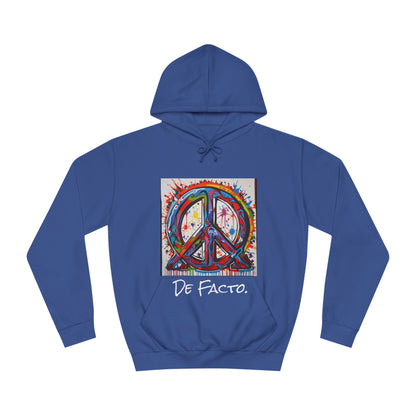 De Facto,  Hand Painted Peace Sign-  Hoodie