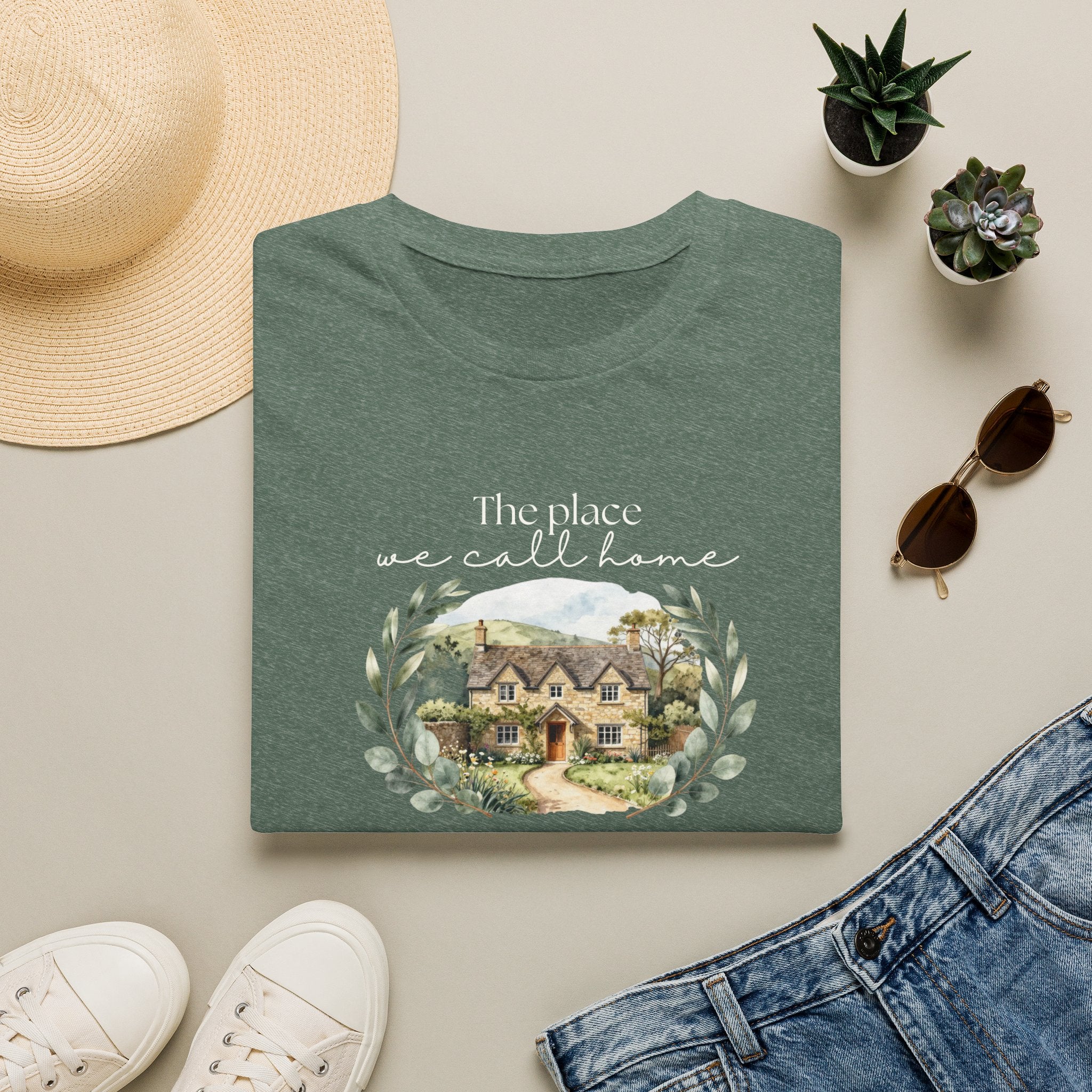 Cottage T-Shirt | The Place We Call Home | Vintage Floral Design