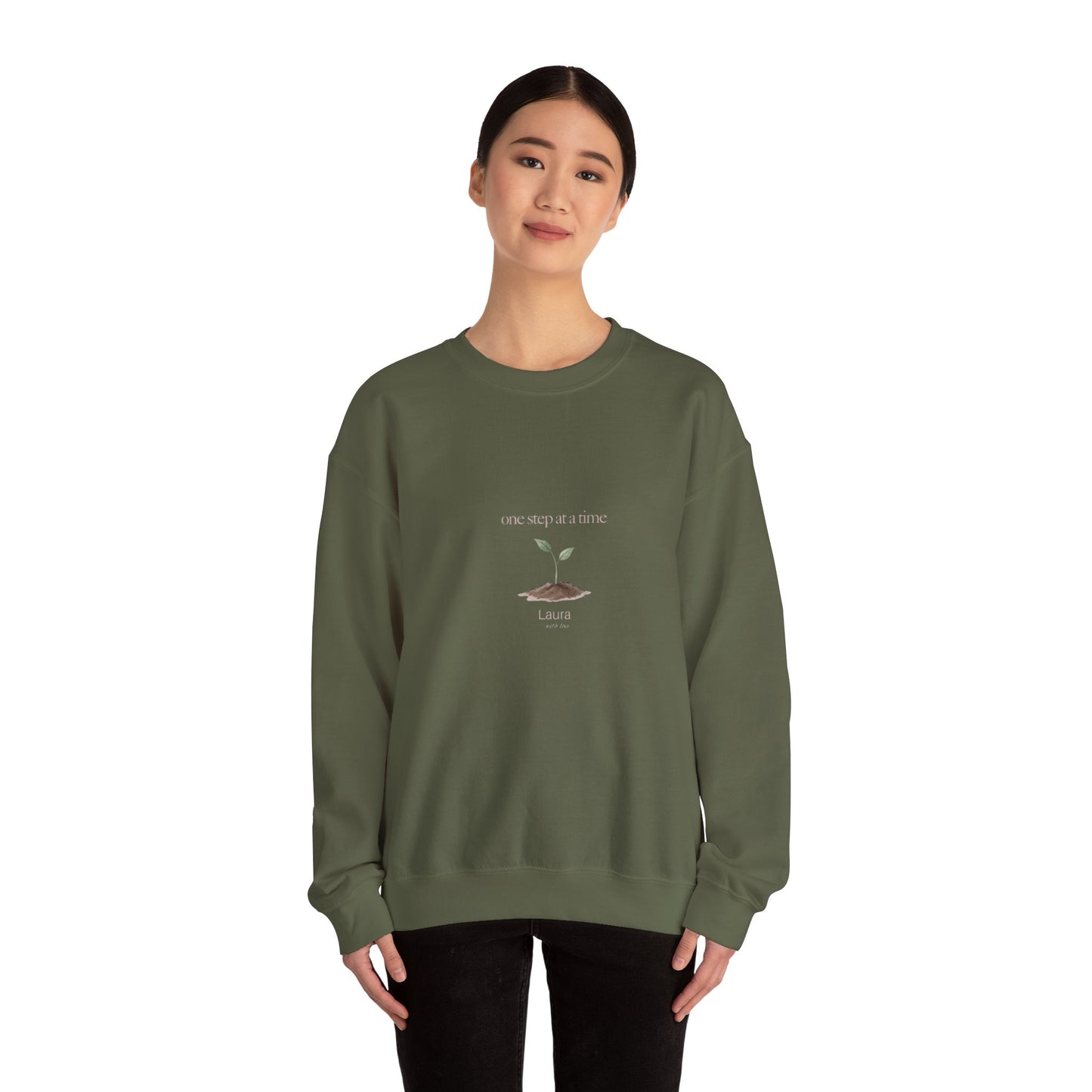 Growth Mindset Sweatshirt – “One Step at a Time” Plant Crewneck