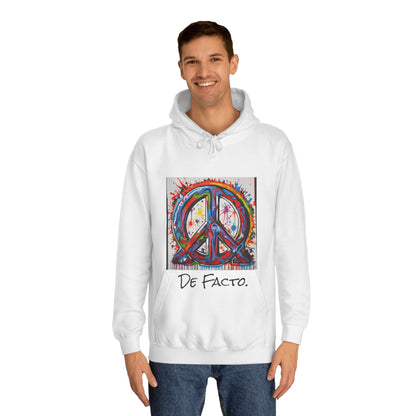 De Facto,  Hand Painted Peace Sign-  Hoodie
