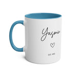 Personalised Name, Year & Quote Mug – Two-Tone Ceramic