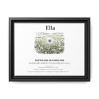 Personalised Wildflower Name Canvas Print — You're One in a Million - AlleyCrafters
