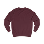 Burgundy crewneck birthday sweatshirt with printed “This is my BIRTHDAY shirt”