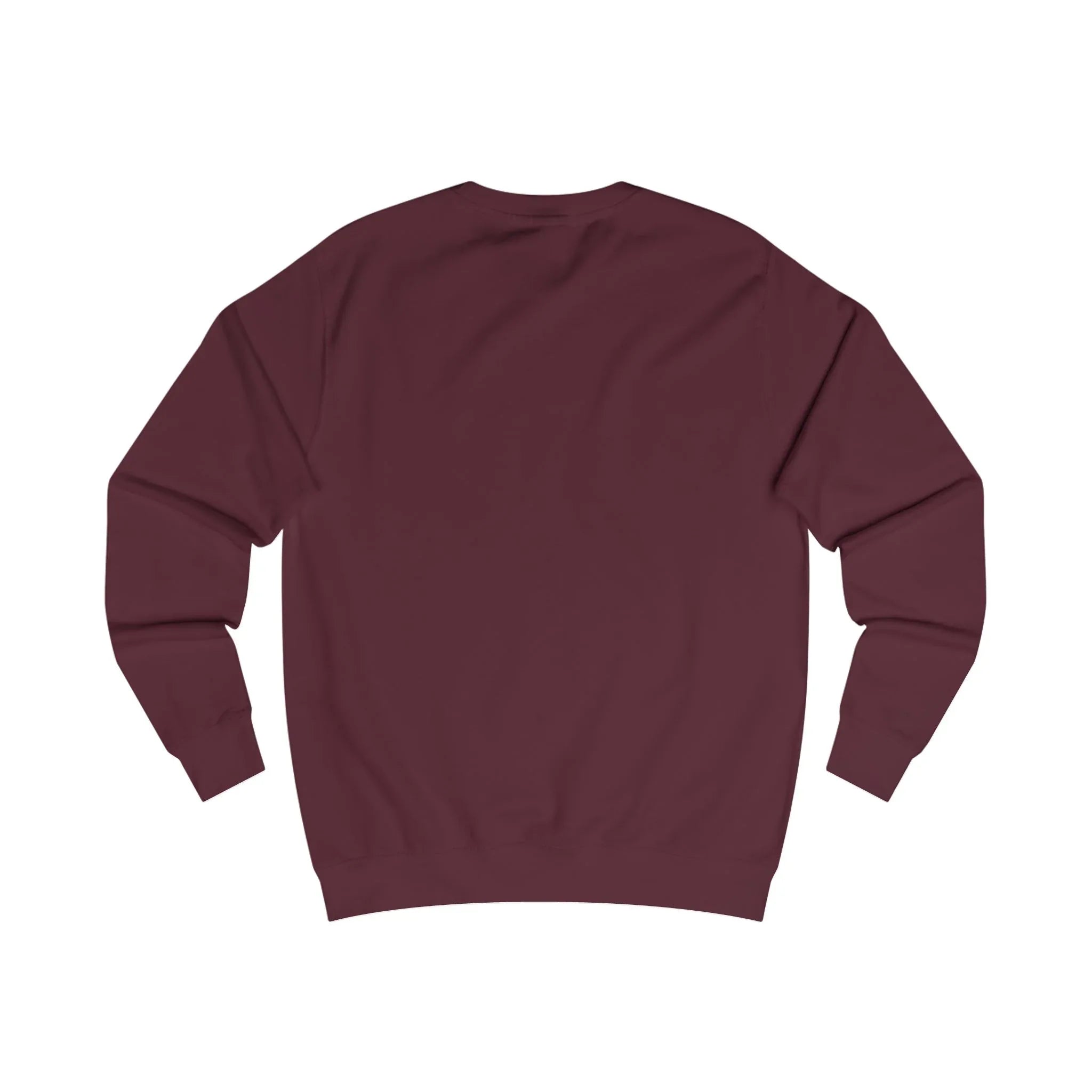 Burgundy crewneck birthday sweatshirt with printed “This is my BIRTHDAY shirt”