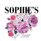 Personalised Floral Tote Bag | Custom Name, Text & Date | Choose Rose Colours | Eco Gift - Alley Crafters
