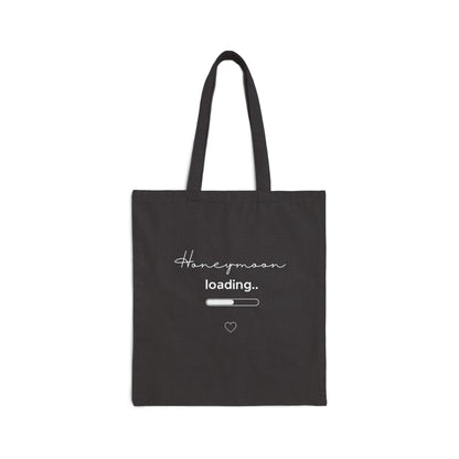 Honeymoon Loading.. Canvas Tote Bag — Bride-to-Be & Newlywed Gift