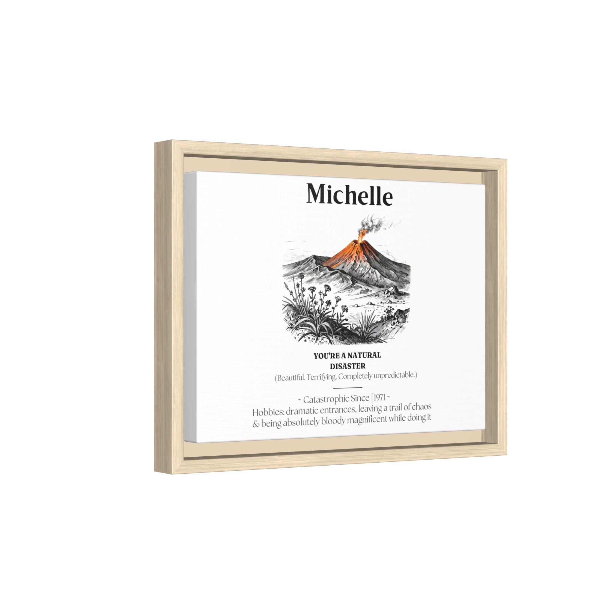 Personalised Matte Canvas Print — Funny Name Definition Framed Wall Art - AlleyCrafters