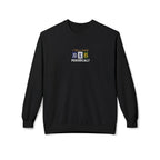 Black sweatshirt with 'I Tell Dad Jokes Periodically' graphic on the chest