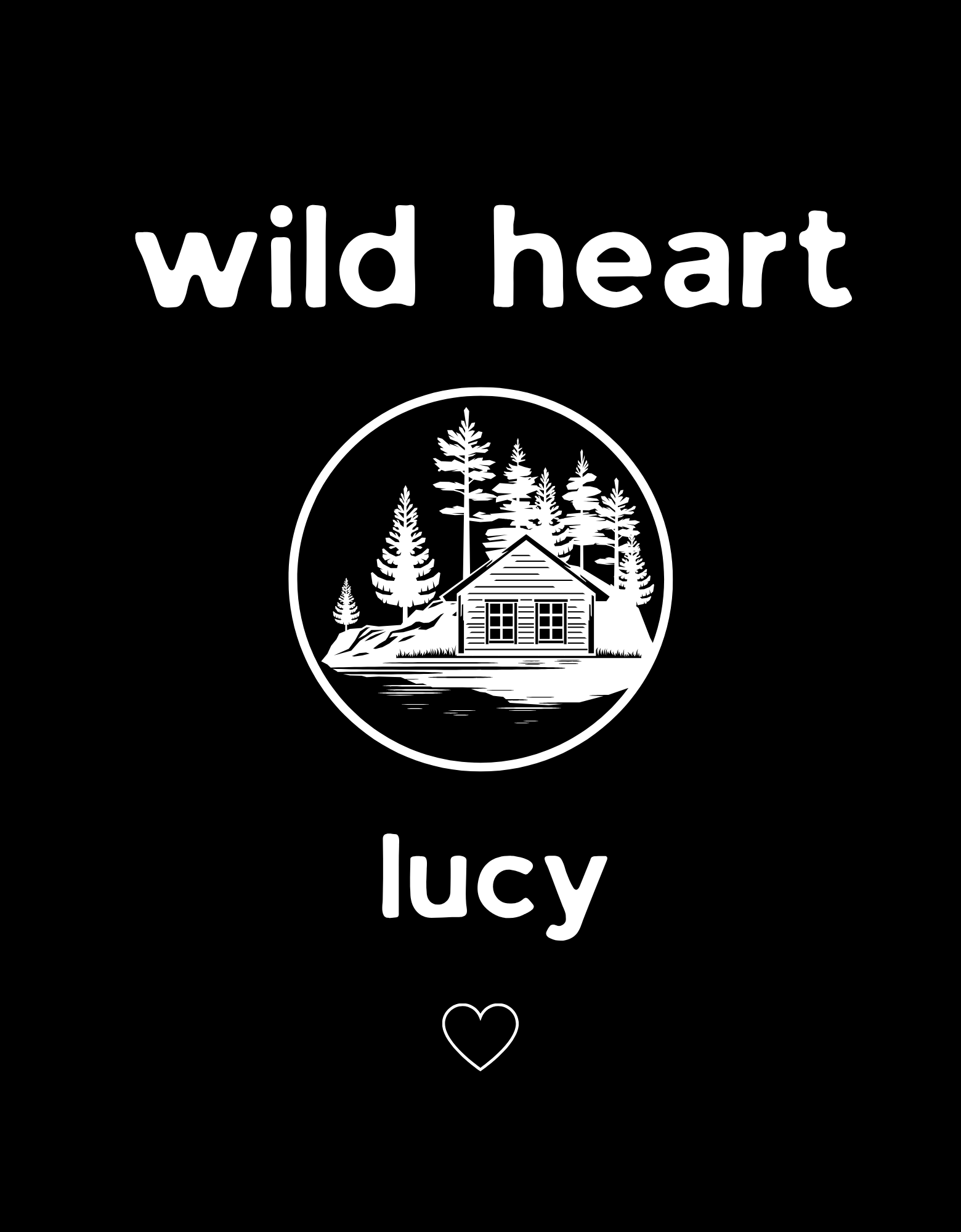 Wild Heart Personalised T-Shirt | Nature Tee with Custom Name