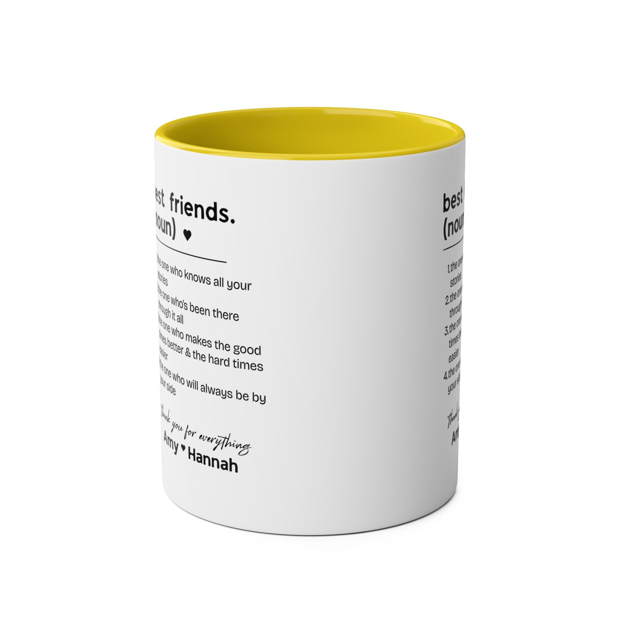 Best Friends Definition Coffee Mug — Personalized Friendship Gift (11oz Two-Tone)