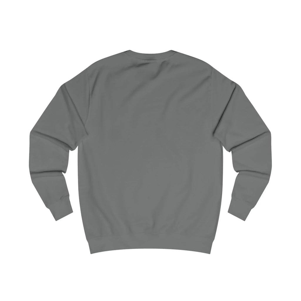 Grey sweatshirt back view, plain
