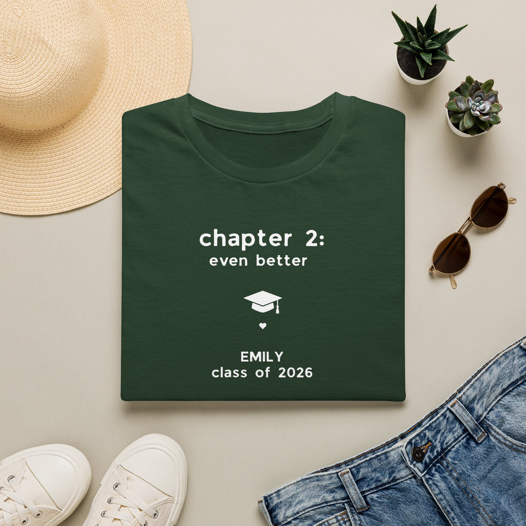 Graduation T-Shirt — "Chapter 2: even better" Personalized Class of 2026