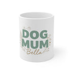 Personalised Dog Mum Mug — Custom Name Floral Coffee Cup Gift