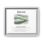 Personalised Framed Canvas Print — Funny Hill-Arrious Poem Art - AlleyCrafters