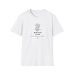 Personalized Floral Name T-Shirt — “Amirah est. 1994” Minimal Botanical Tee