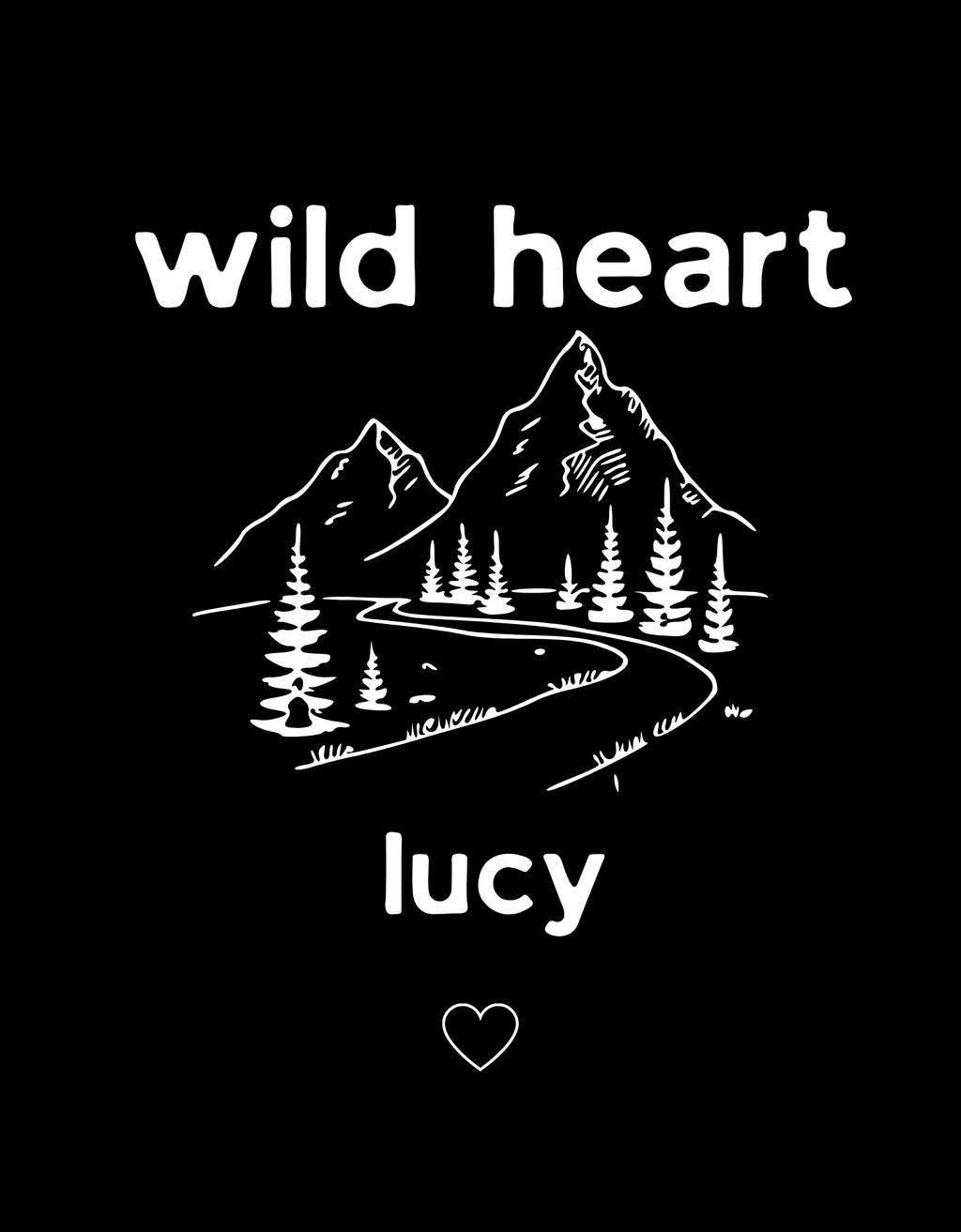 Wild Heart Personalised T-Shirt | Nature Tee with Custom Name