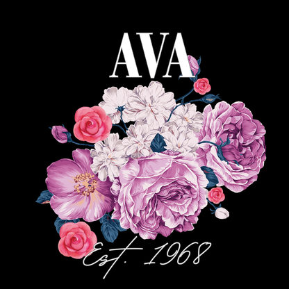 Personalised Floral Tote Bag | Custom Name, Text & Date | Choose Rose Colours | Eco Gift