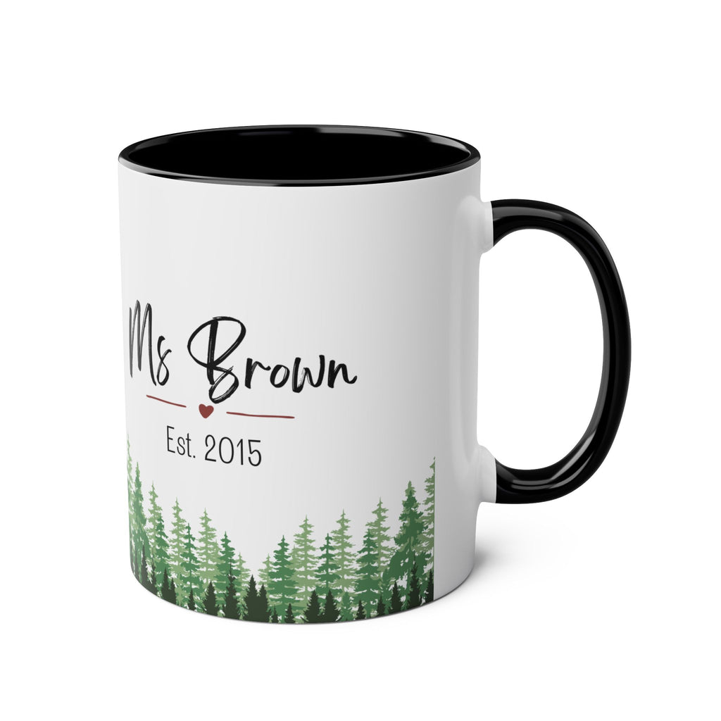 Personalised Teacher Off Duty Mug | Two-Tone 11oz | Teacher's Name & Year