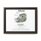 Personalised Coastal Name Art Framed Canvas Print with Quote - AlleyCrafters