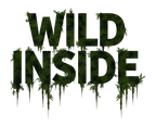 Wild Inside typography graphic with green drips on distressed white background