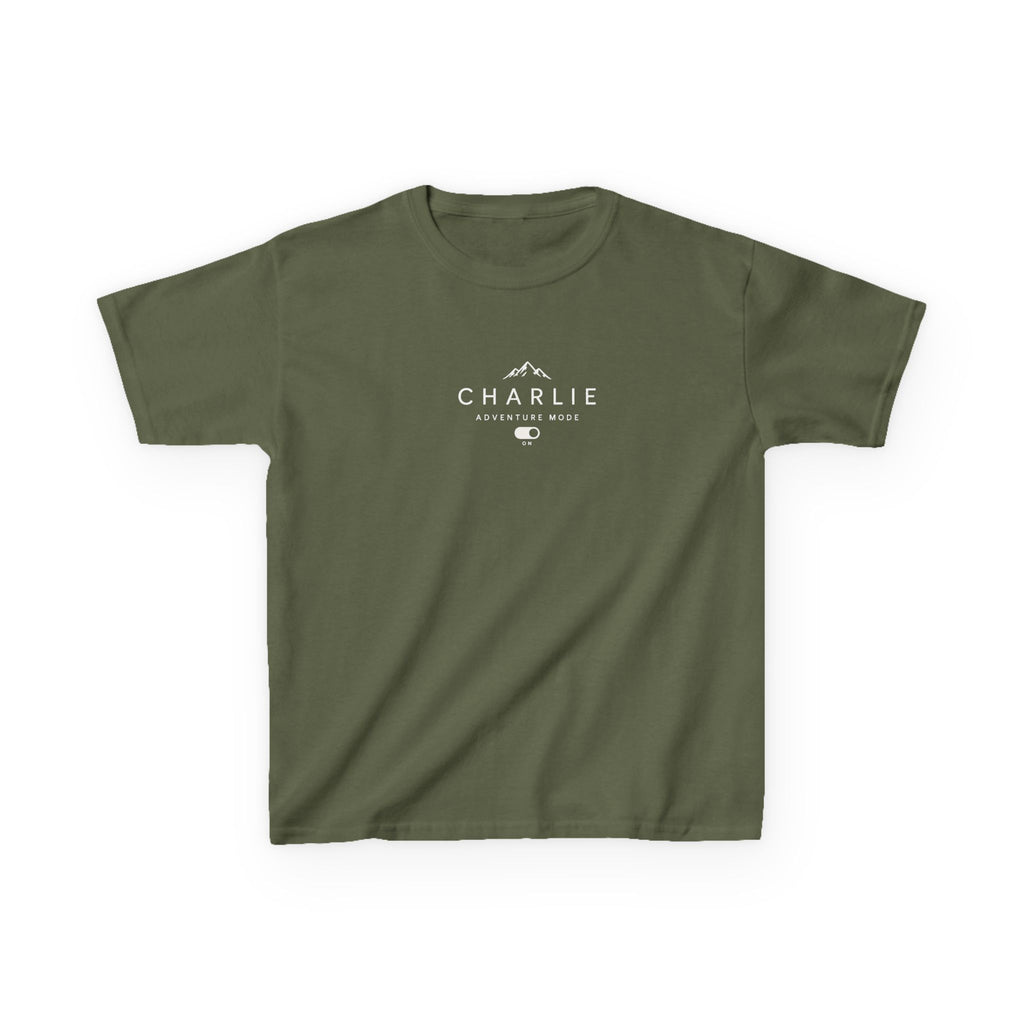 Personalised Adventure Kids Tee — Mountain Logo Children's Shirt