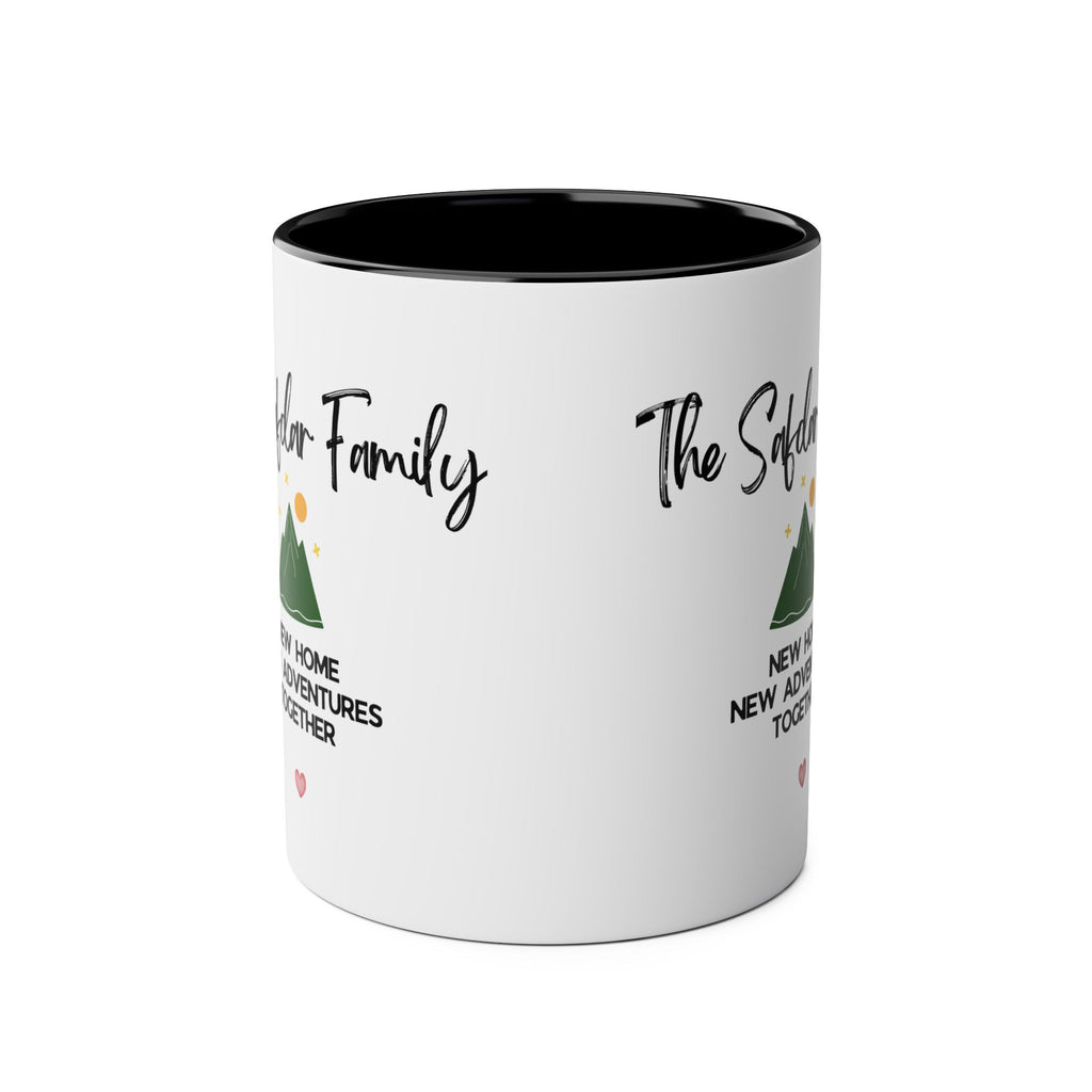Personalised Family Mug | 'The [Name] Family' New Home & Adventures Two-Tone 11oz