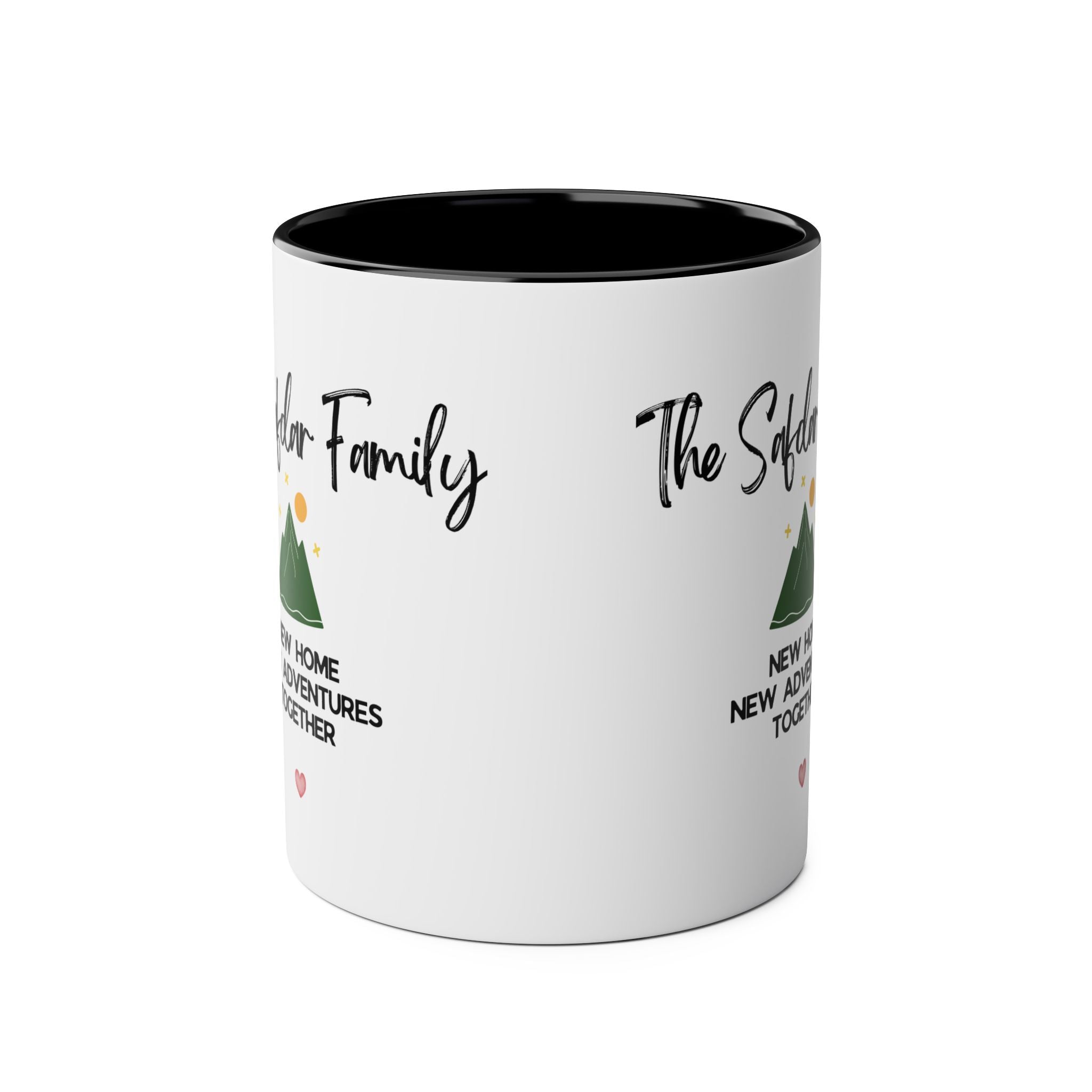 Personalised Family Mug | 'The [Name] Family' New Home & Adventures Two-Tone 11oz