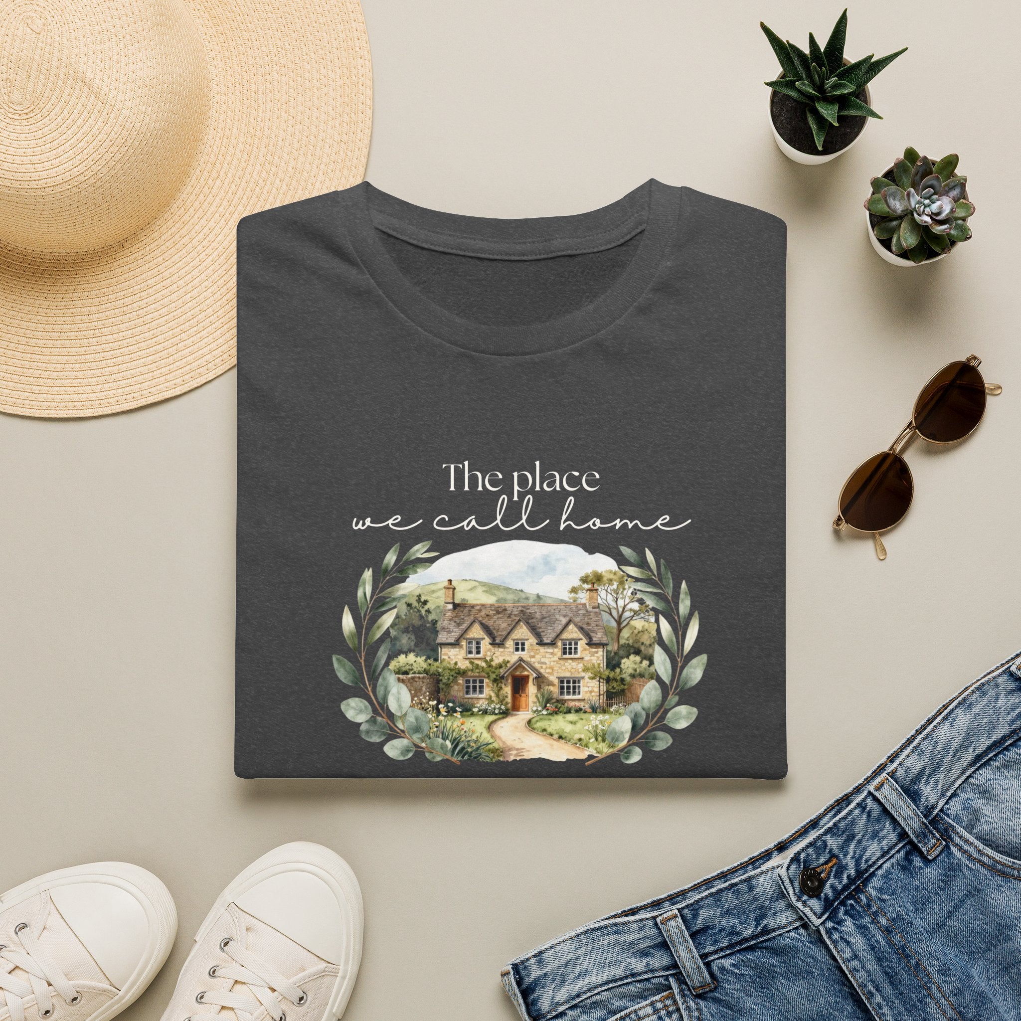 Cottage T-Shirt | The Place We Call Home | Vintage Floral Design