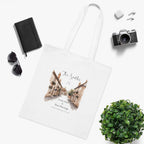 Personalised Village Scene Cotton Tote — 'Sunday Walks, Slow Mornings' Custom Tote Bag