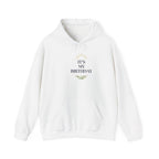 Birthday hooded sweatshirt in white with “It’s My Birthday” chest print and front pouch pocket
