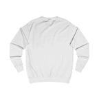 White sweatshirt back view, plain
