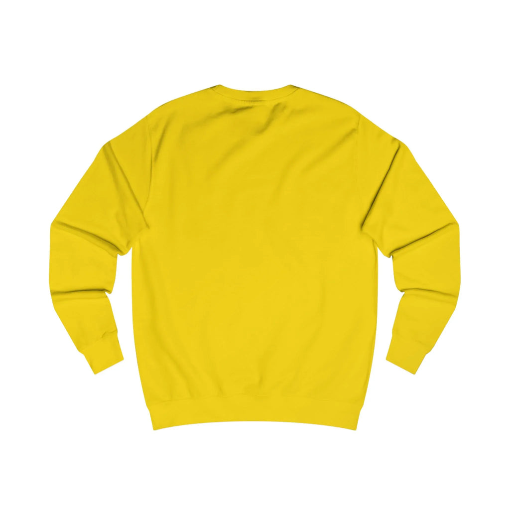Yellow sweatshirt back view, plain