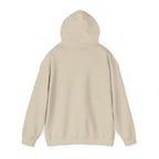 Sand unisex yoga hoodie back view with pullover hood and long sleeves.