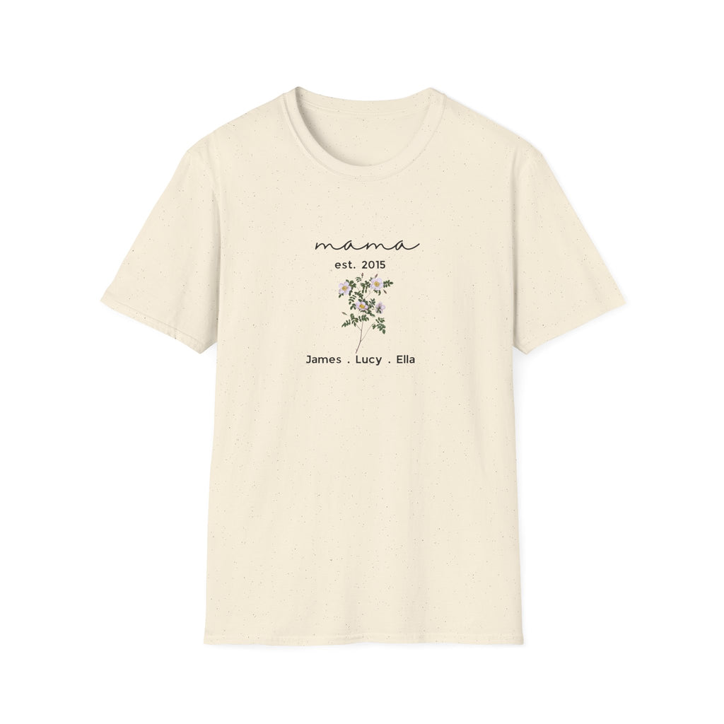 Mama Est. 2015 Floral T-Shirt | Personalised Mother's Day Gift