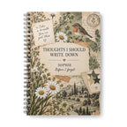 Thoughts I Should Write Down — Personalised A5 Floral Notebook