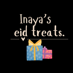 Personalised tote bag design: “Iliaya’s eid treats” with gift graphic on dark background