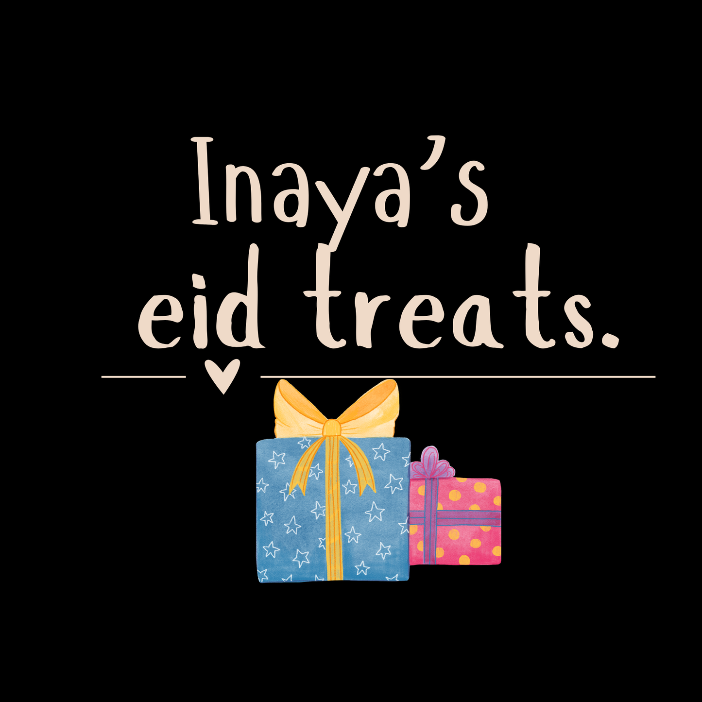 Personalised Eid Treats Tote Bag | Custom Name Cotton Gift Bag for Kids | Ramadan & Eid Celebration